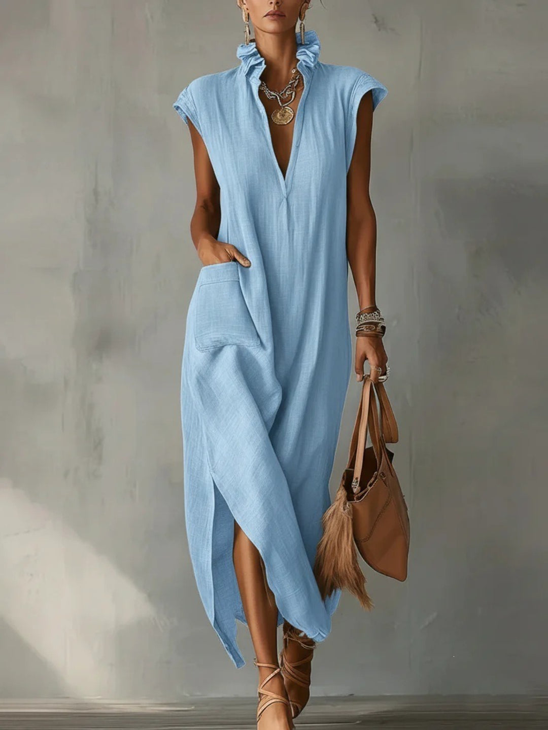 OLIVIA | ABITO CON TASCHE E SPACCO