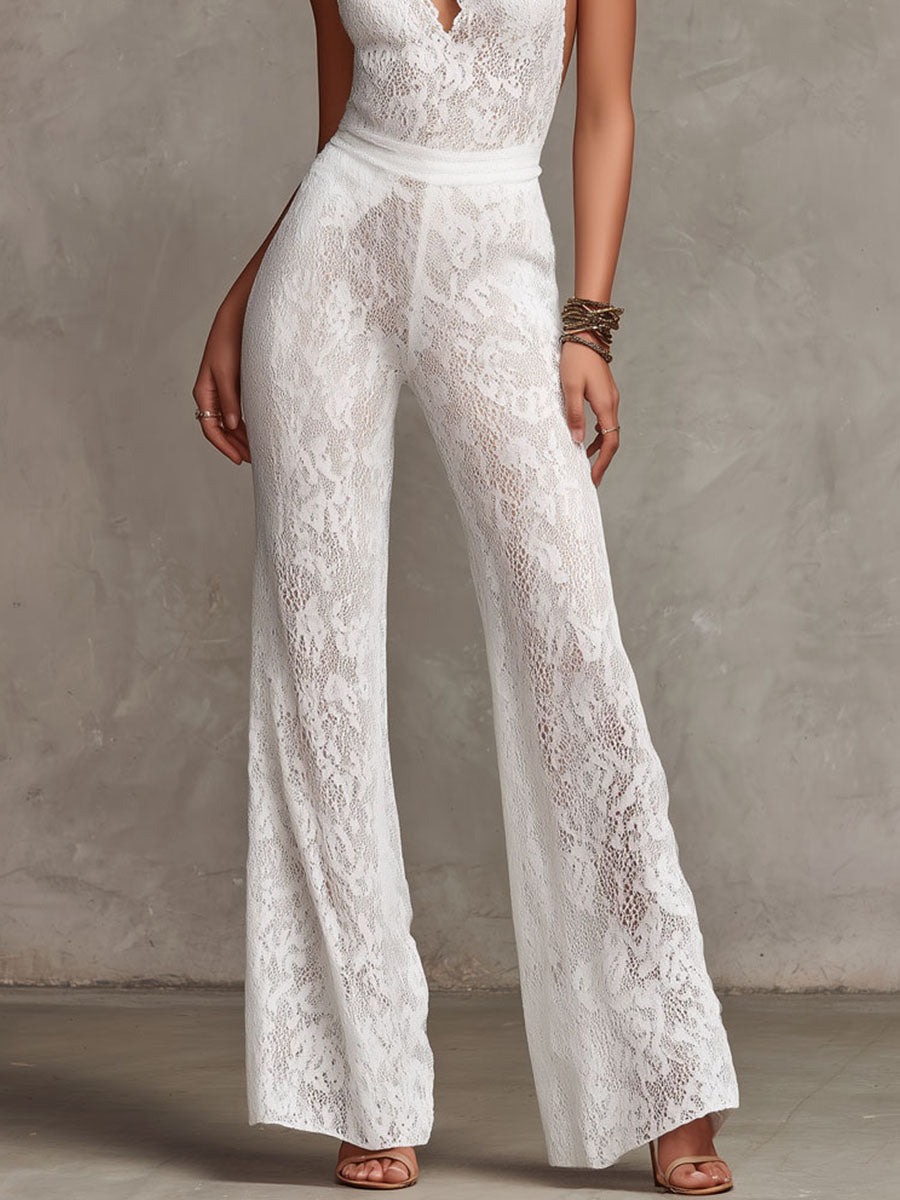 Tuta Halter in Pizzo con Apertura Isabella