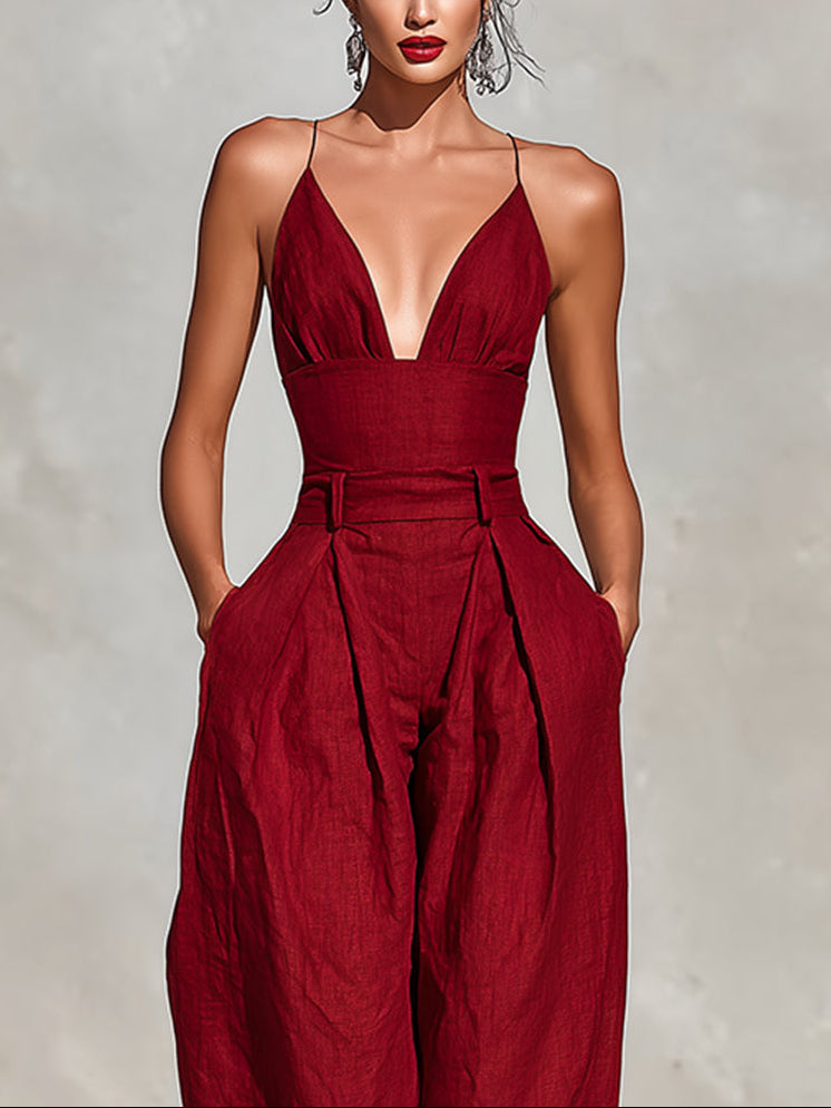 Jumpsuit Scarlett a vita alta