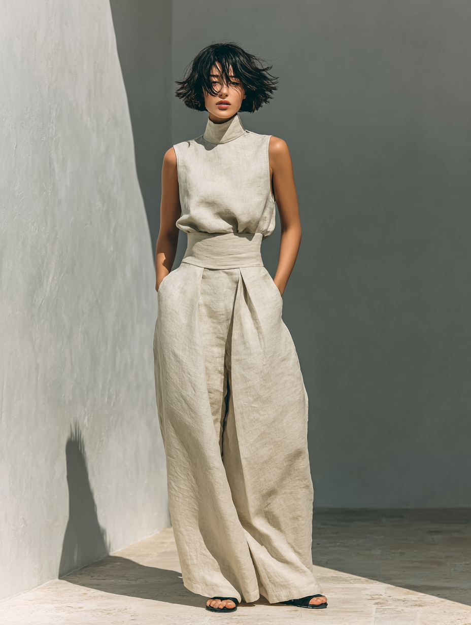 Chloé - Completo in cotone e lino