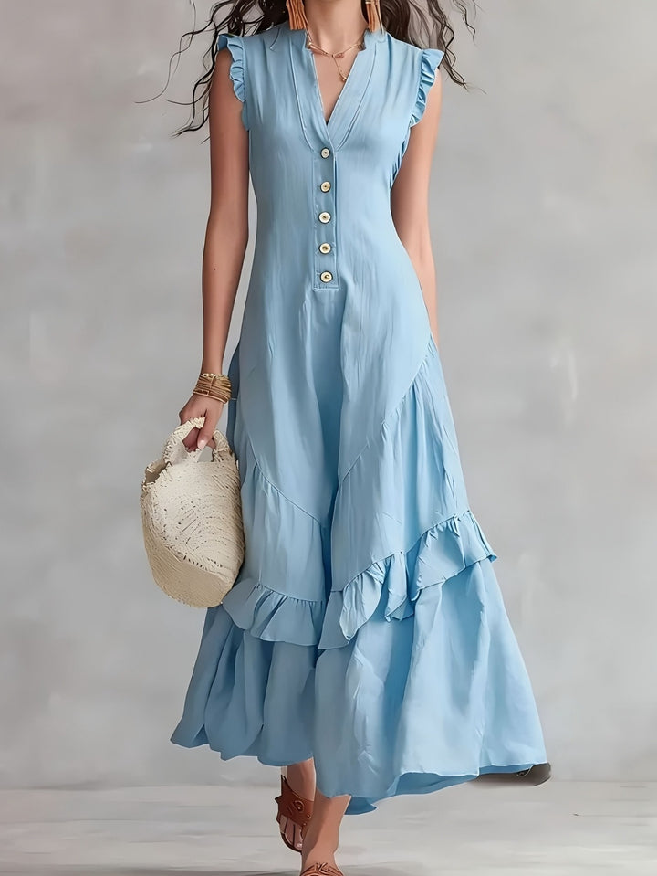 CAMILLA | ABITO CON DETTAGLI A RIGHE