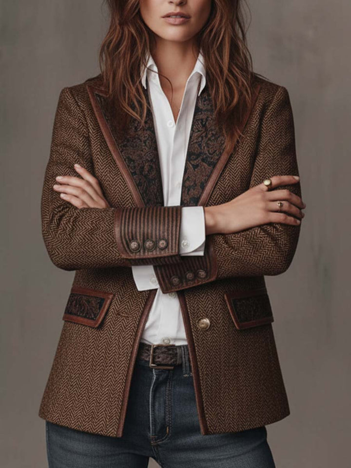 Gisèle | Blazer con Inserti a Zigzag