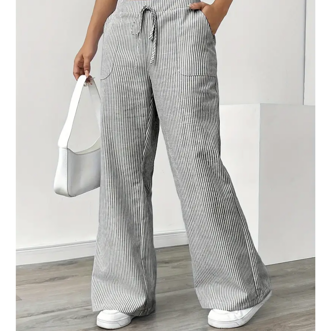 Amber™ | Pantaloni Striati Con Tasche