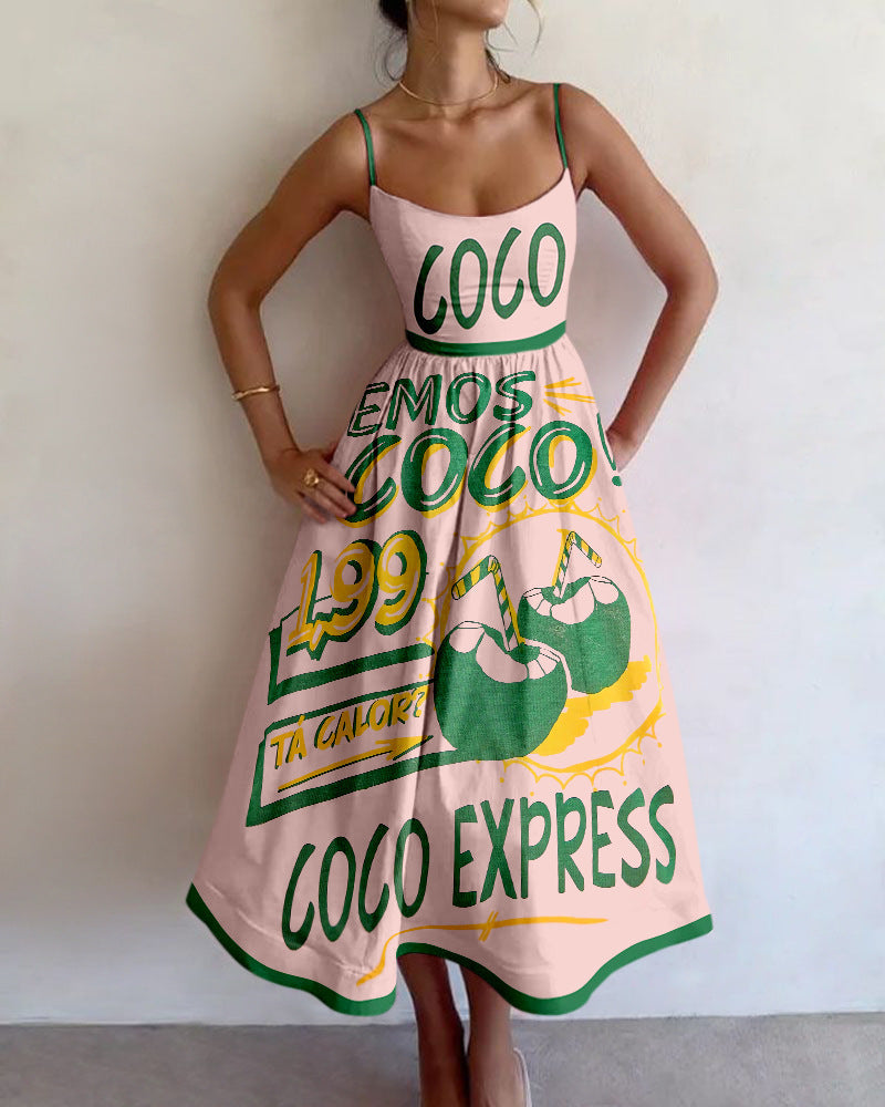 Tallulah | Vestito Midi Tropical Market