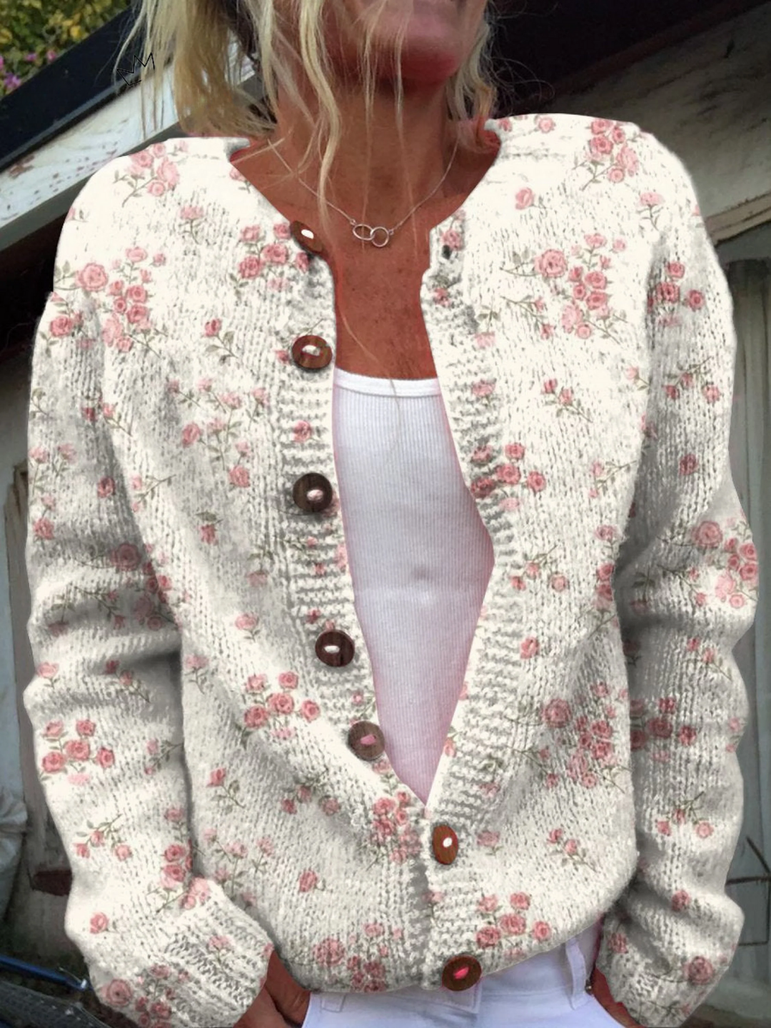 Evanthea™ | Cardigan Maglione Vintage a Fiori