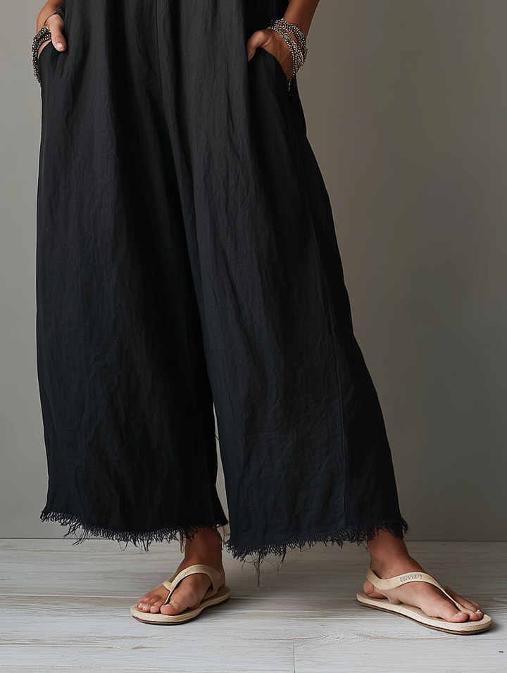 Léa - Combinazione minimalista in lino per donna