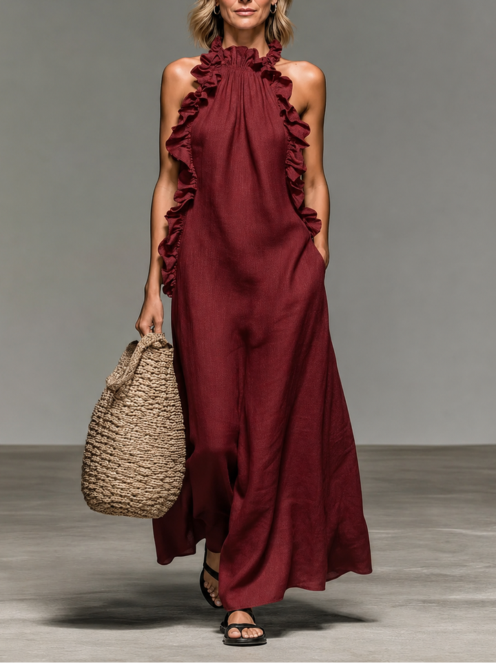 Emma | Abito Maxi con Rouches Morbido