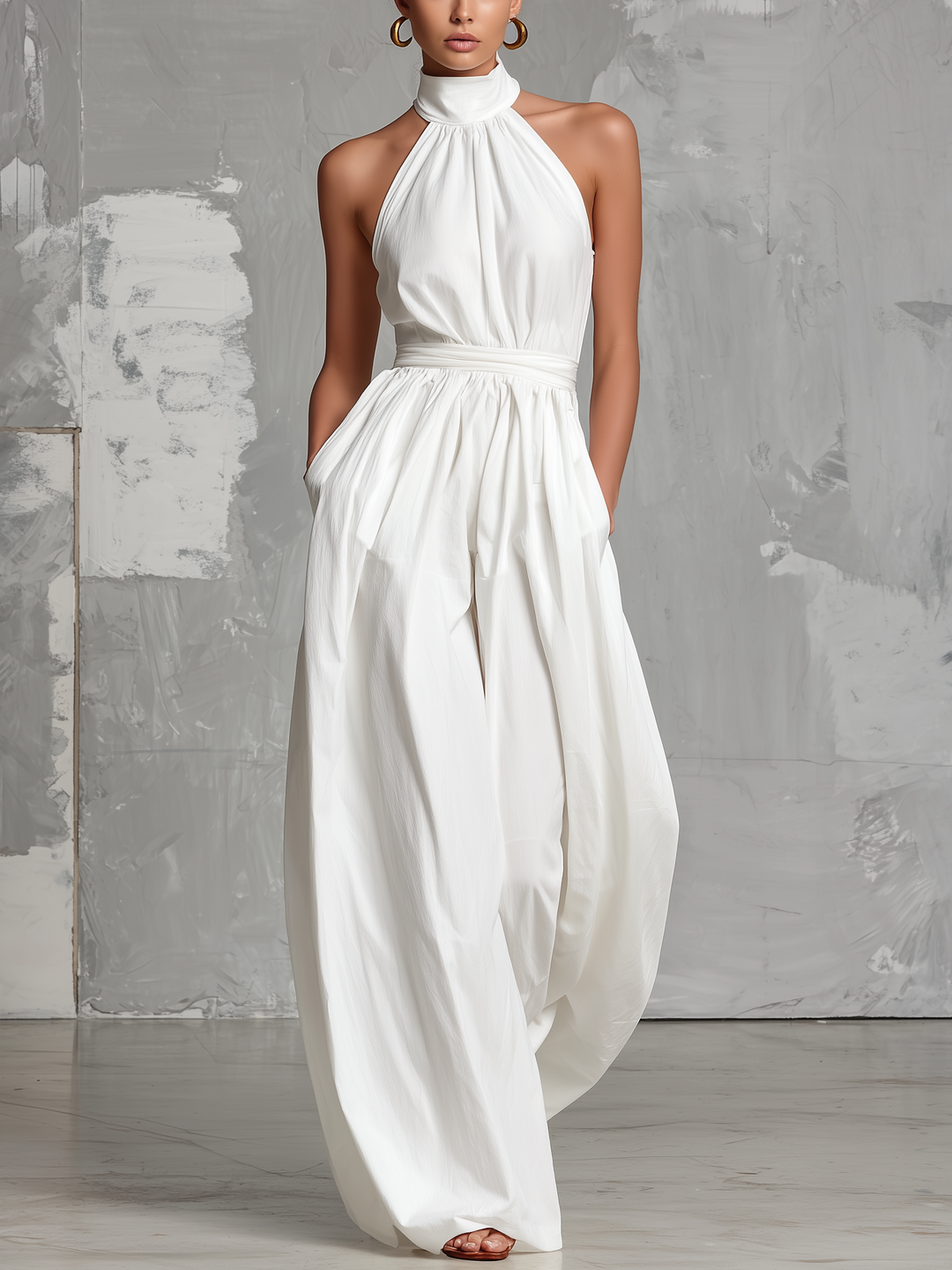 Joséphine - Tuta senza maniche in pizzo bianco