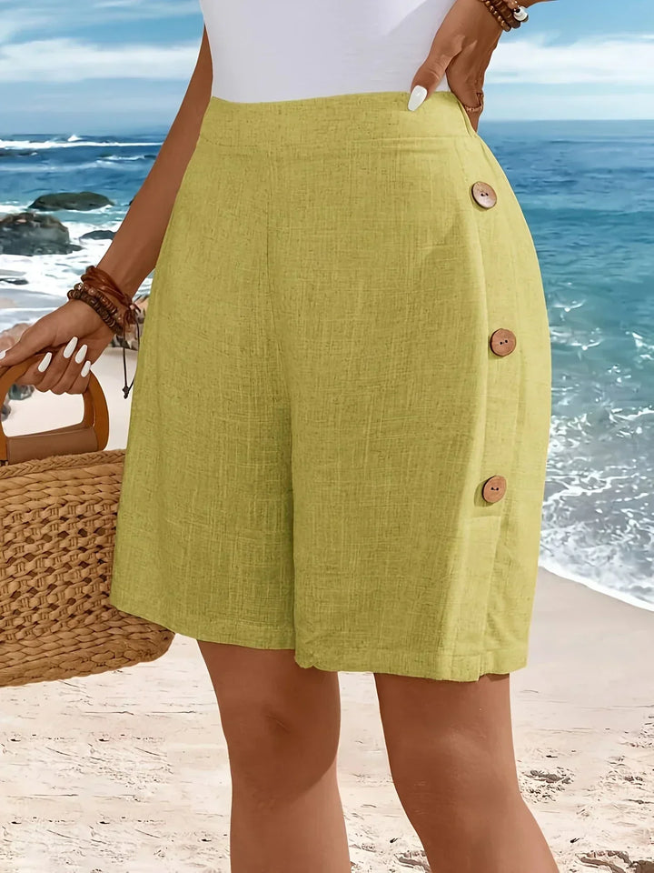 Whitney™ | Pantaloni Corti Con Bottoni Confortevoli
