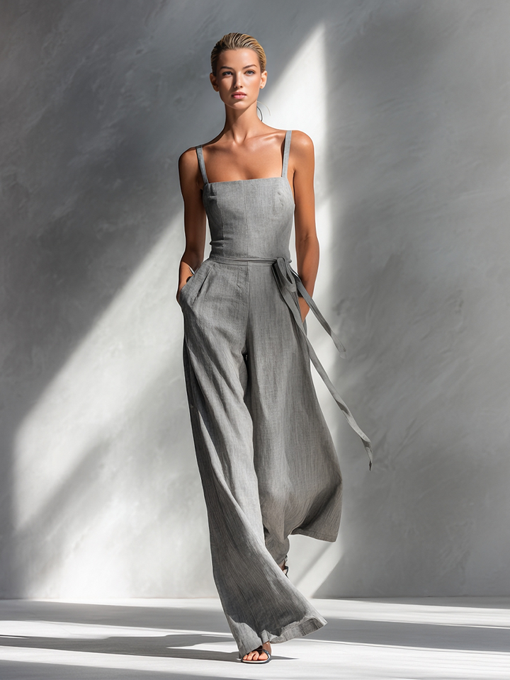 Charlotte - Tuta Donna Minimalista in Mix di Lino