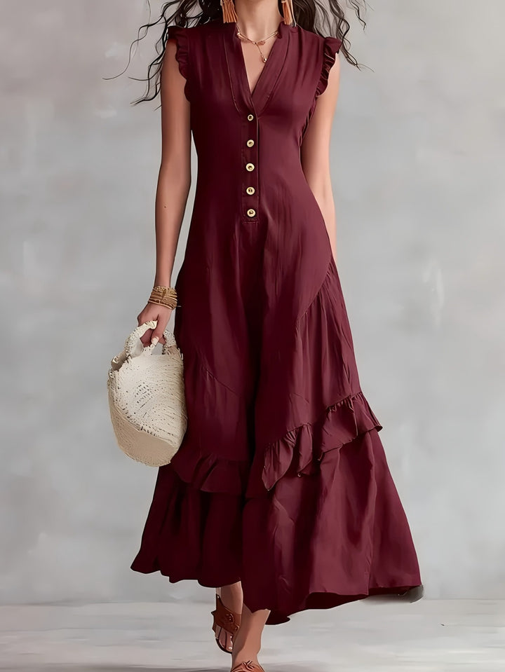 CAMILLA | ABITO CON DETTAGLI A RIGHE
