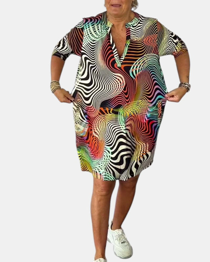 Jessica™ | Abito Colorato con Scollatura a V