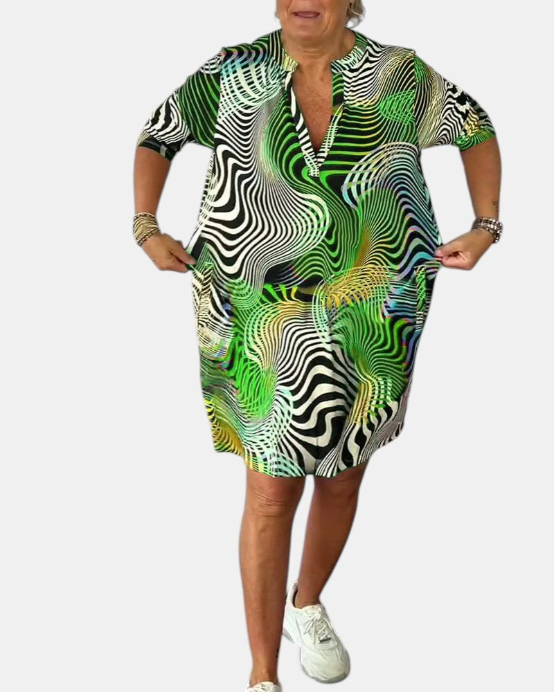 Jessica™ | Abito Colorato con Scollatura a V