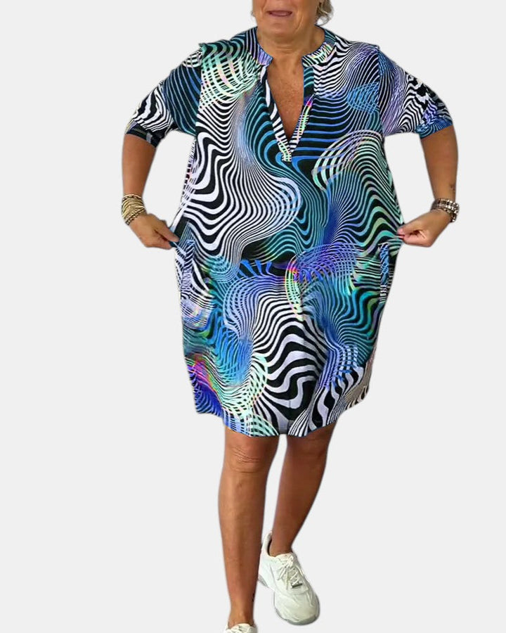 Jessica™ | Abito Colorato con Scollatura a V