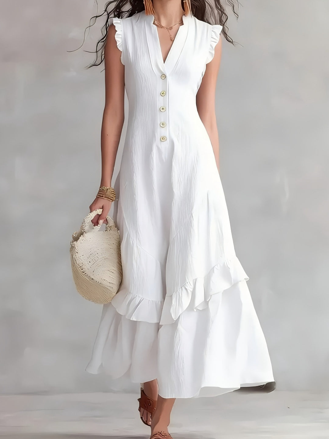 CAMILLA | ABITO CON DETTAGLI A RIGHE