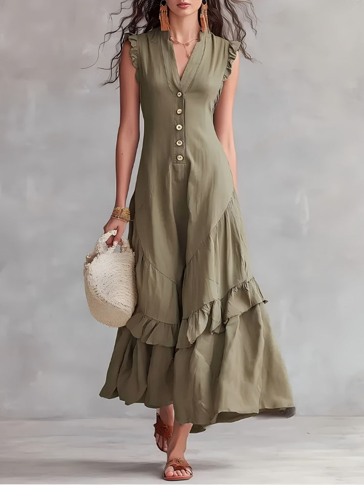 CAMILLA | ABITO CON DETTAGLI A RIGHE