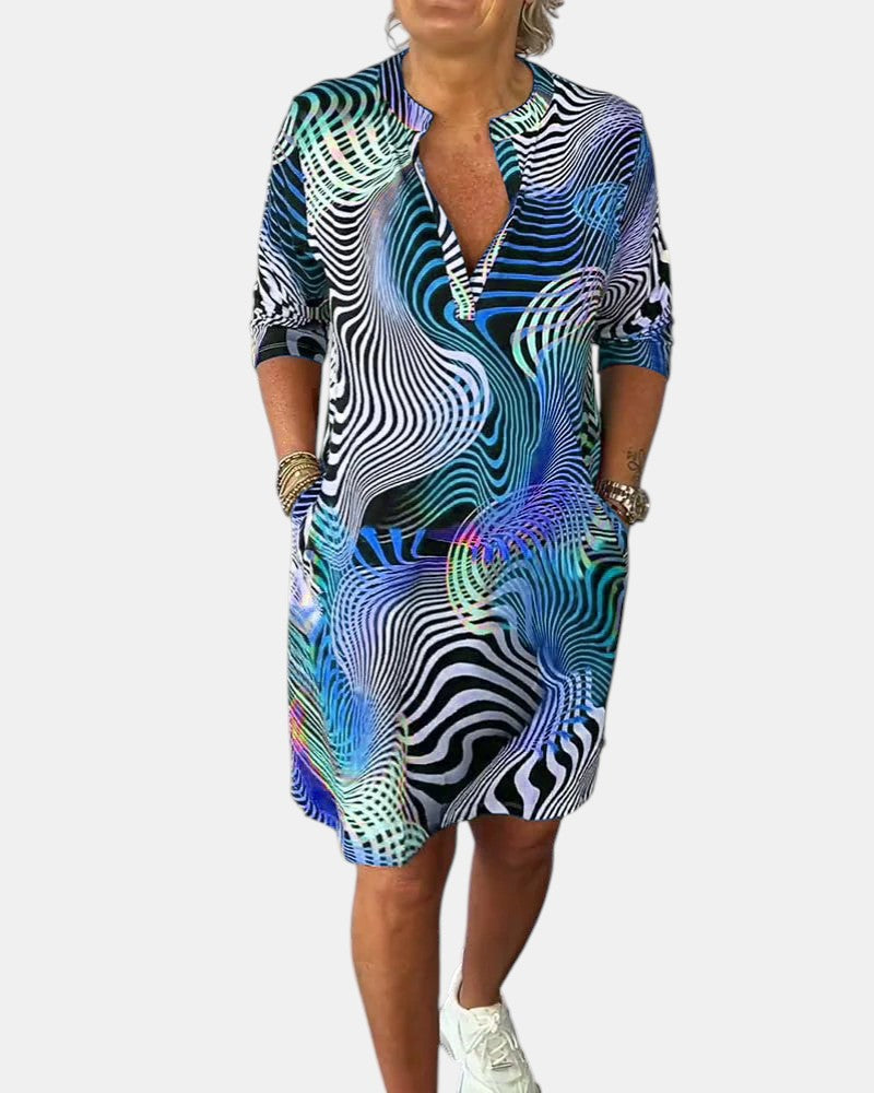 Jessica™ | Abito Colorato con Scollatura a V