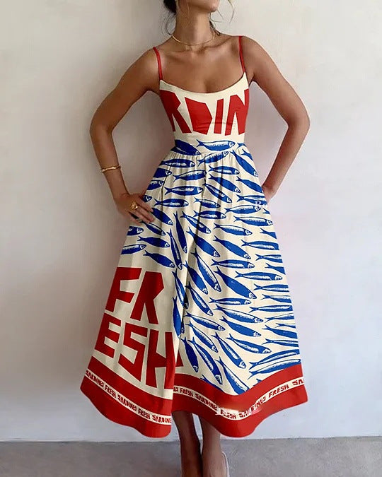 Winslowe | Vestito Midi Artistico Costiero