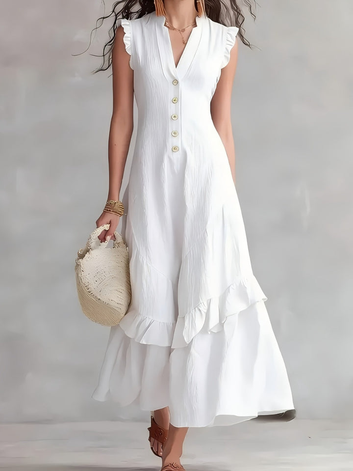 CAMILLA | ABITO CON DETTAGLI A RIGHE