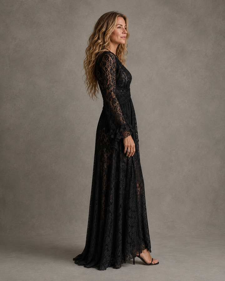 Charlotte | Abito Maxi con Scollo a V Profondo per Donne