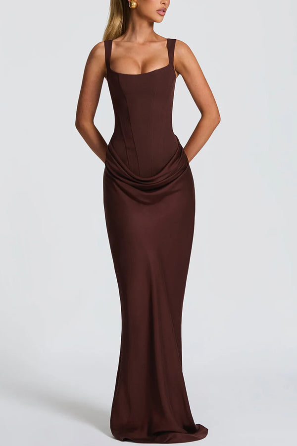 Leonor | Abito Maxi con Scollatura Quadrata