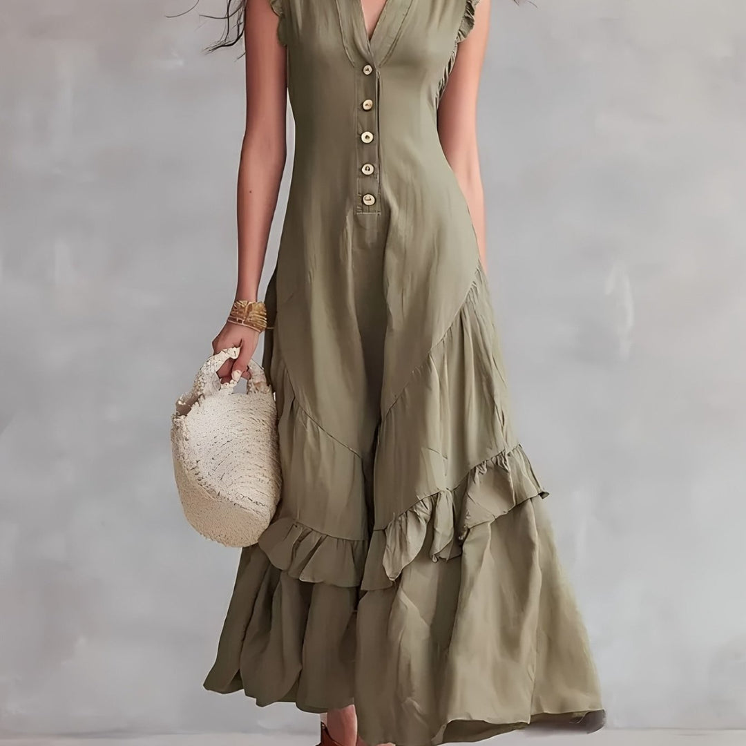 CAMILLA | ABITO CON DETTAGLI A RIGHE
