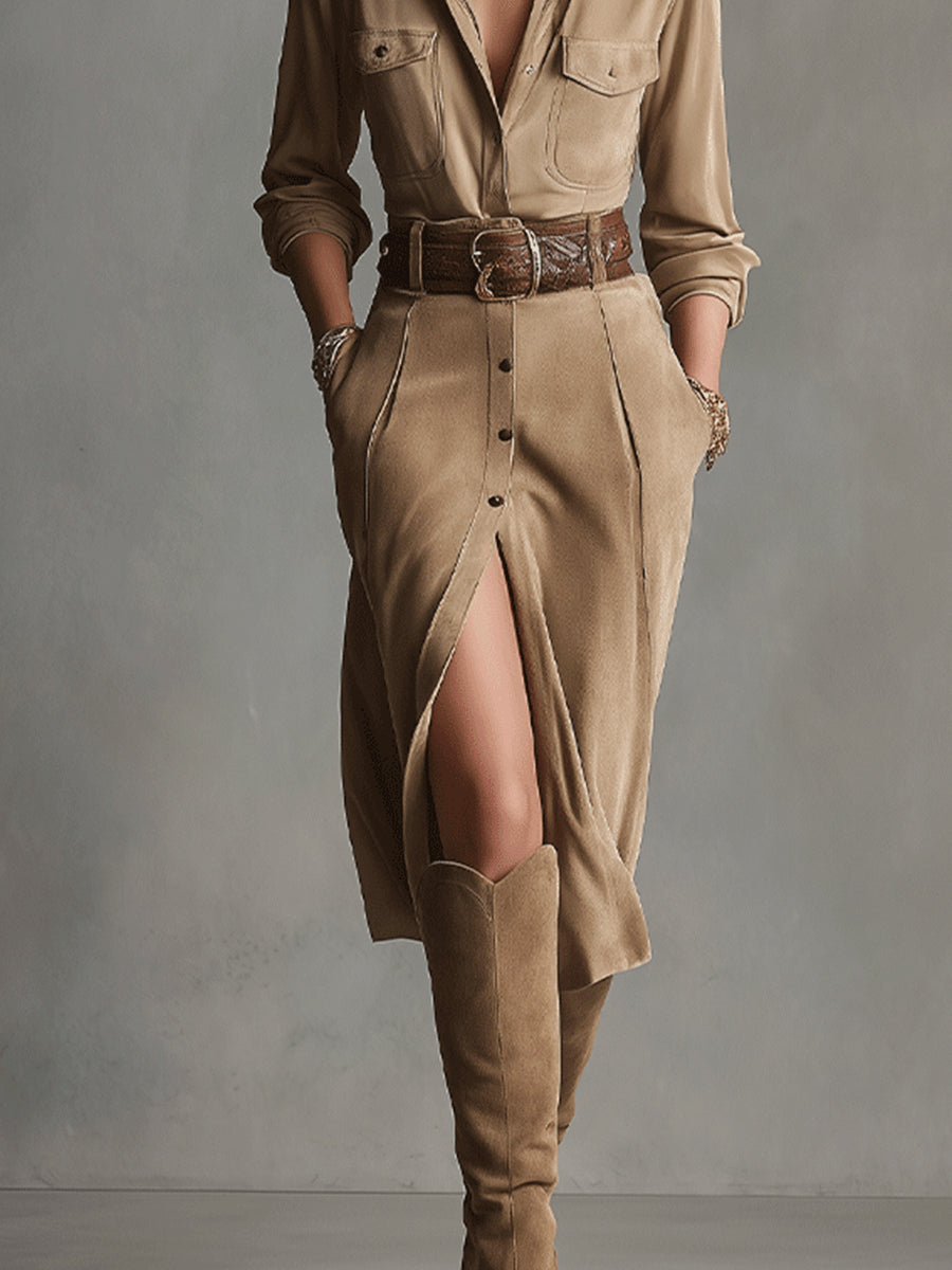Sofia | Abito Elegante in Suede