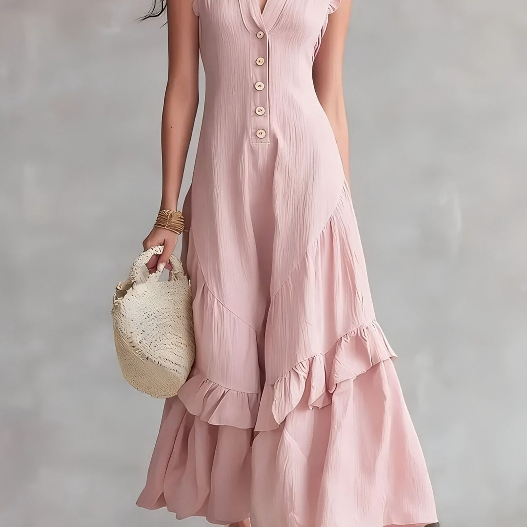 CAMILLA | ABITO CON DETTAGLI A RIGHE
