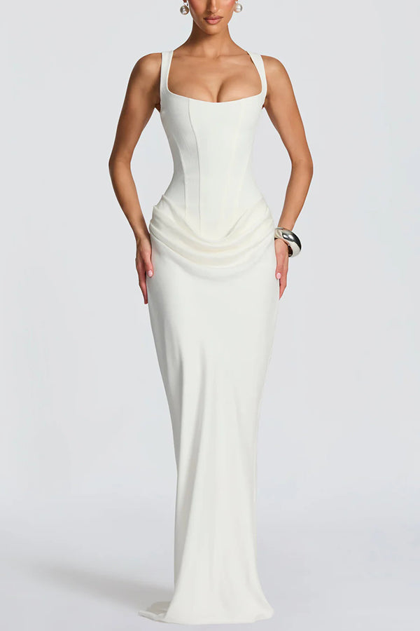Leonor | Abito Maxi con Scollatura Quadrata