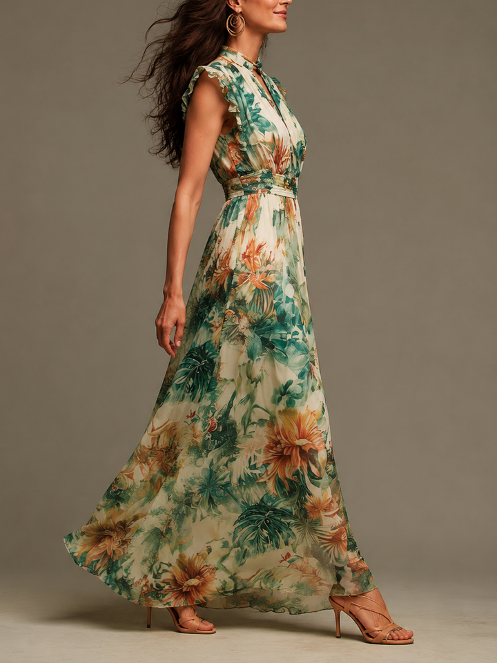 Grace | Vestito Tropicale Dipinto