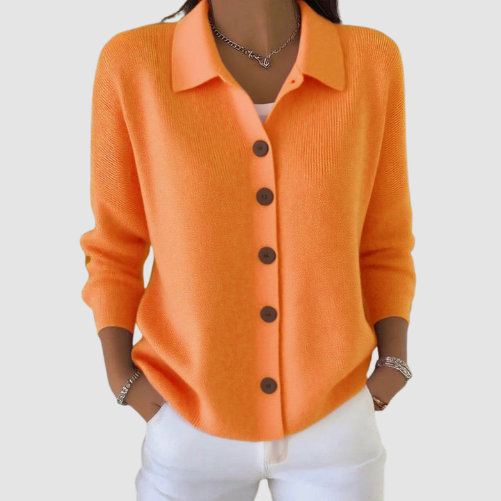 Cardigan in Maglia Riah™ con Bottoni