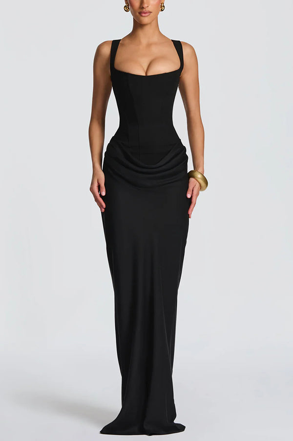 Leonor | Abito Maxi con Scollatura Quadrata