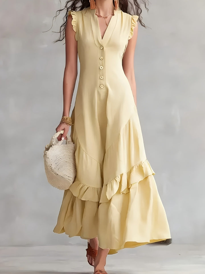 CAMILLA | ABITO CON DETTAGLI A RIGHE