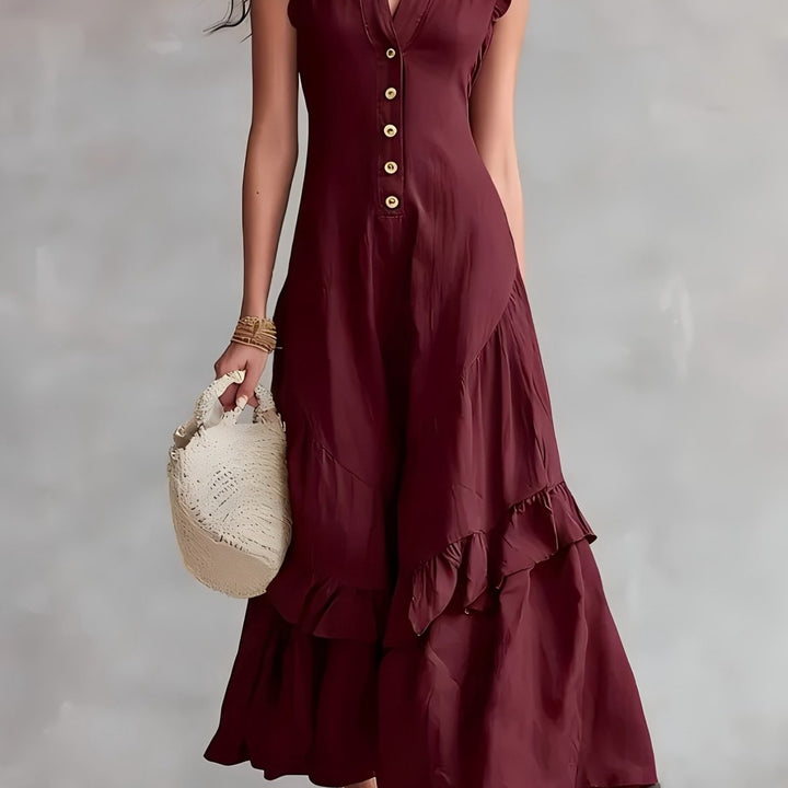 CAMILLA | ABITO CON DETTAGLI A RIGHE