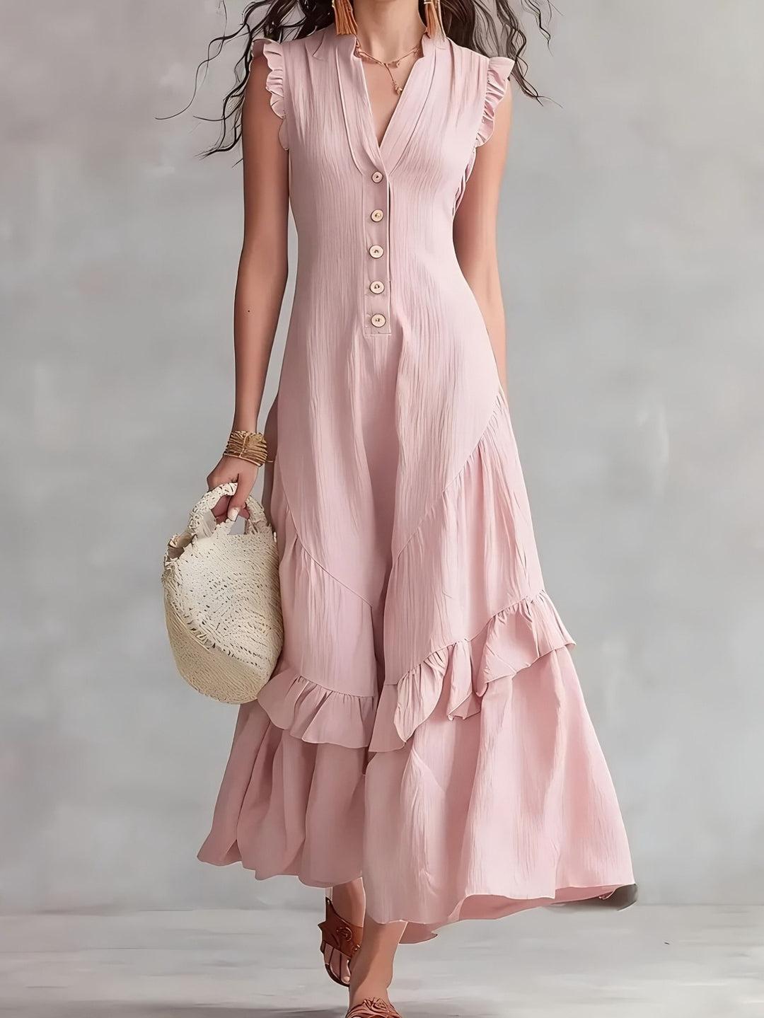 CAMILLA | ABITO CON DETTAGLI A RIGHE