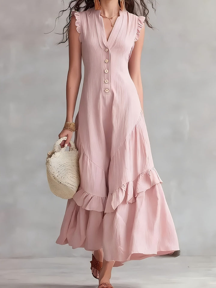 CAMILLA | ABITO CON DETTAGLI A RIGHE