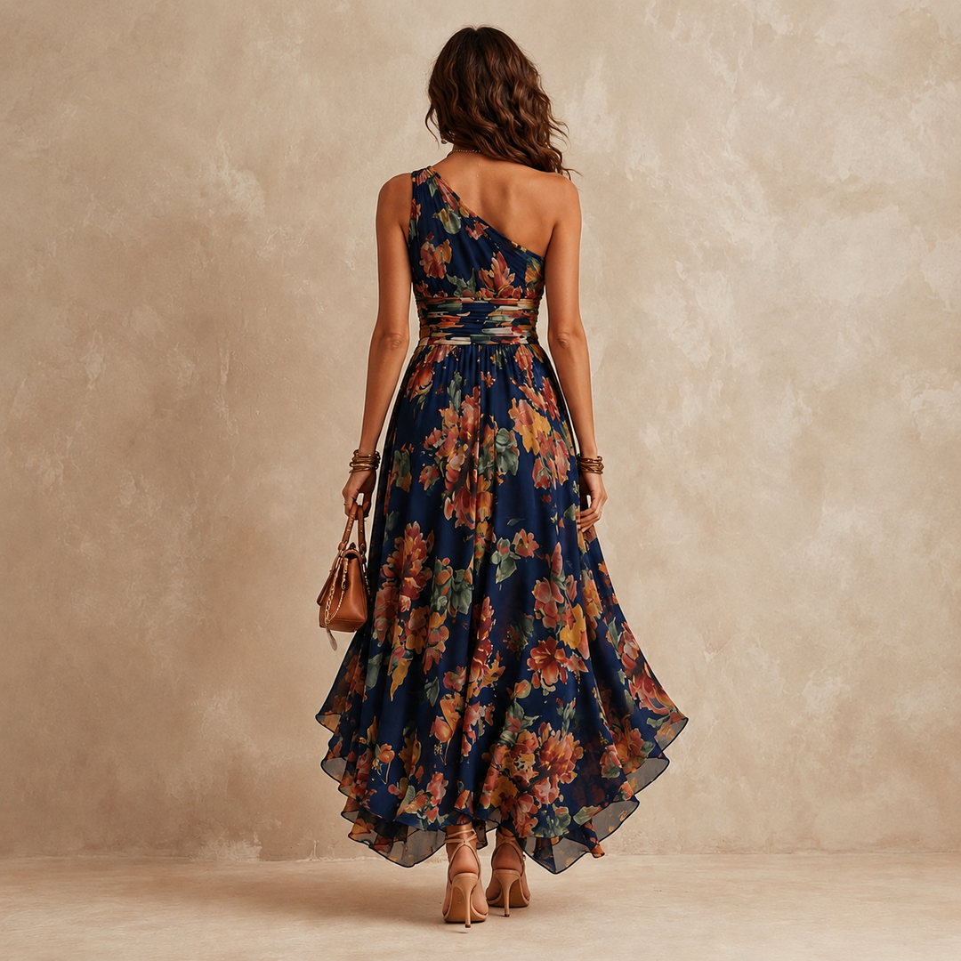 Celeste | Maxi Floral a Spalla Unica