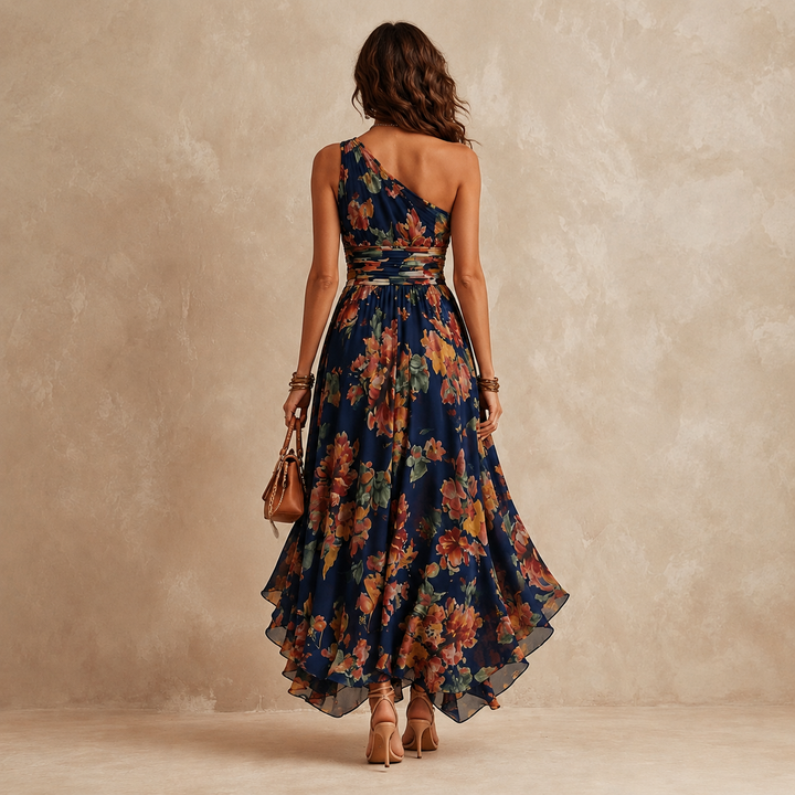 Celeste | Maxi Floral a Spalla Unica