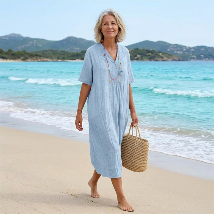 Silvana™ | Vestito Maxi Testurizzato Relaxato