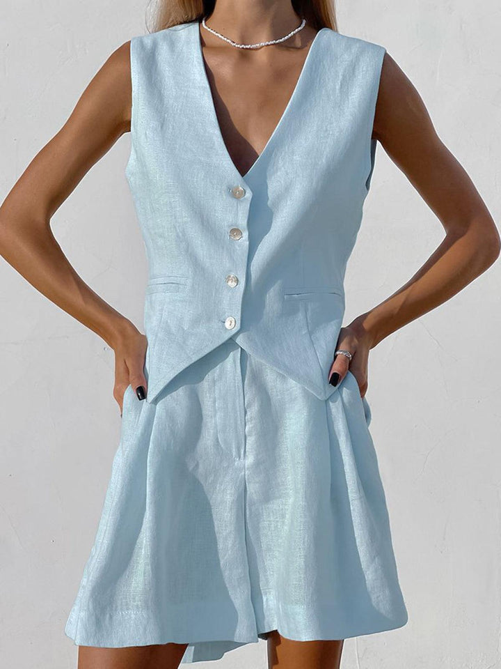 Set di pantaloni corti a due pezzi Sophia Cover Up