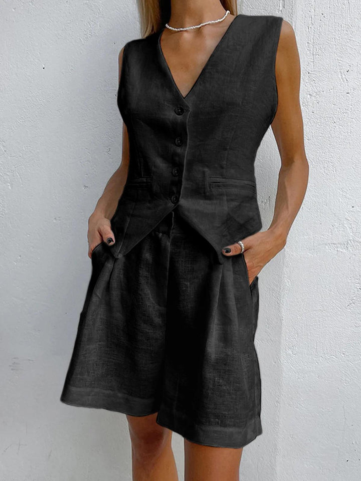 Set di pantaloni corti a due pezzi Sophia Cover Up