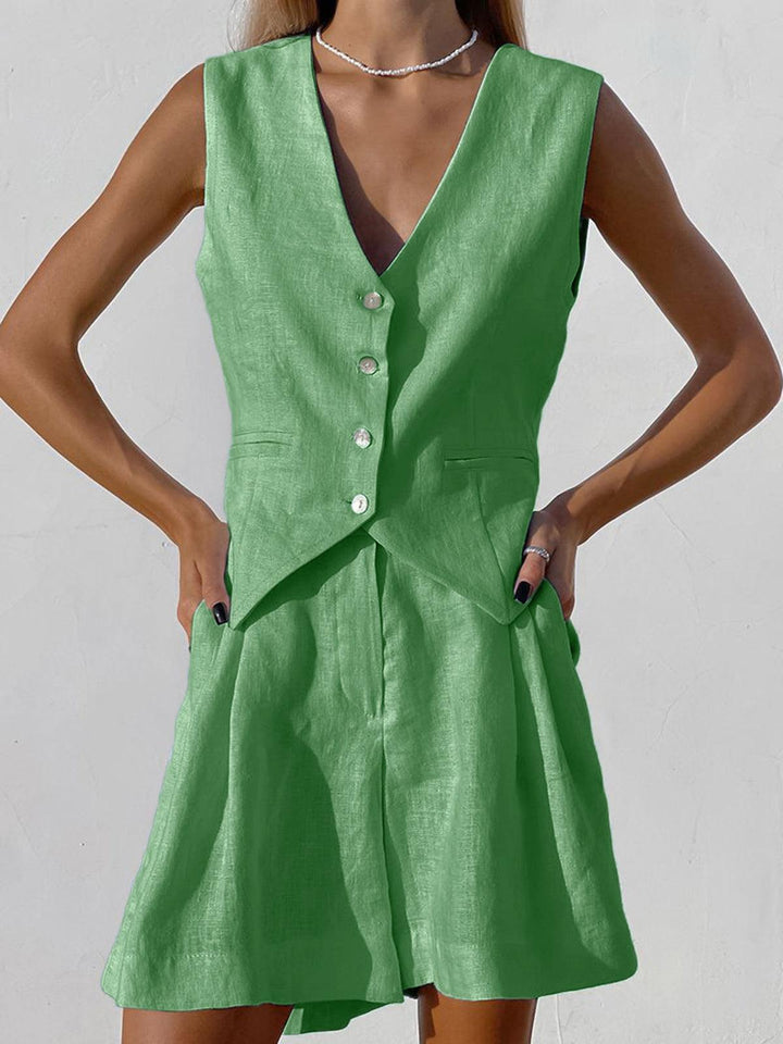Set di pantaloni corti a due pezzi Sophia Cover Up