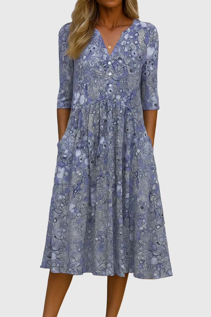 Harlow | Elegante Abito Midi con Scollo a V