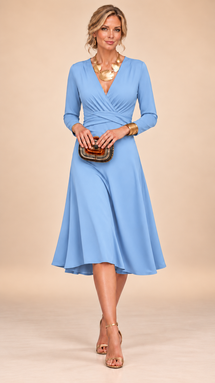 Naomi | Abito Maxi Viscosa con Scollatura a V