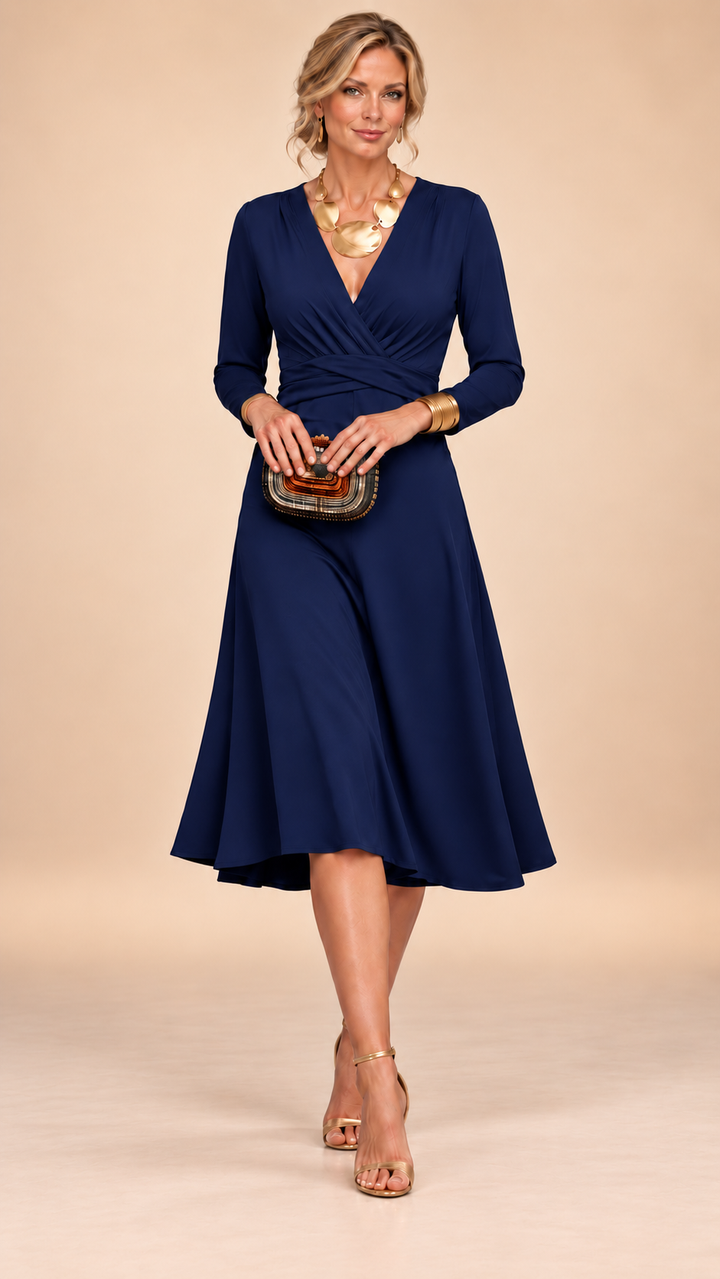 Naomi | Abito Maxi Viscosa con Scollatura a V