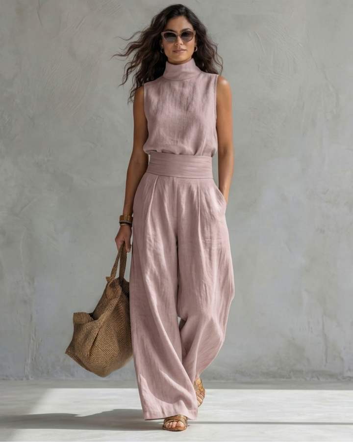 Maria | Set di Pantaloni a Gamba Larga Eleganti e Top