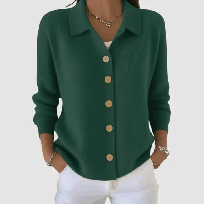 Cardigan in Maglia Riah™ con Bottoni