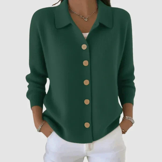 Cardigan in Maglia Riah™ con Bottoni