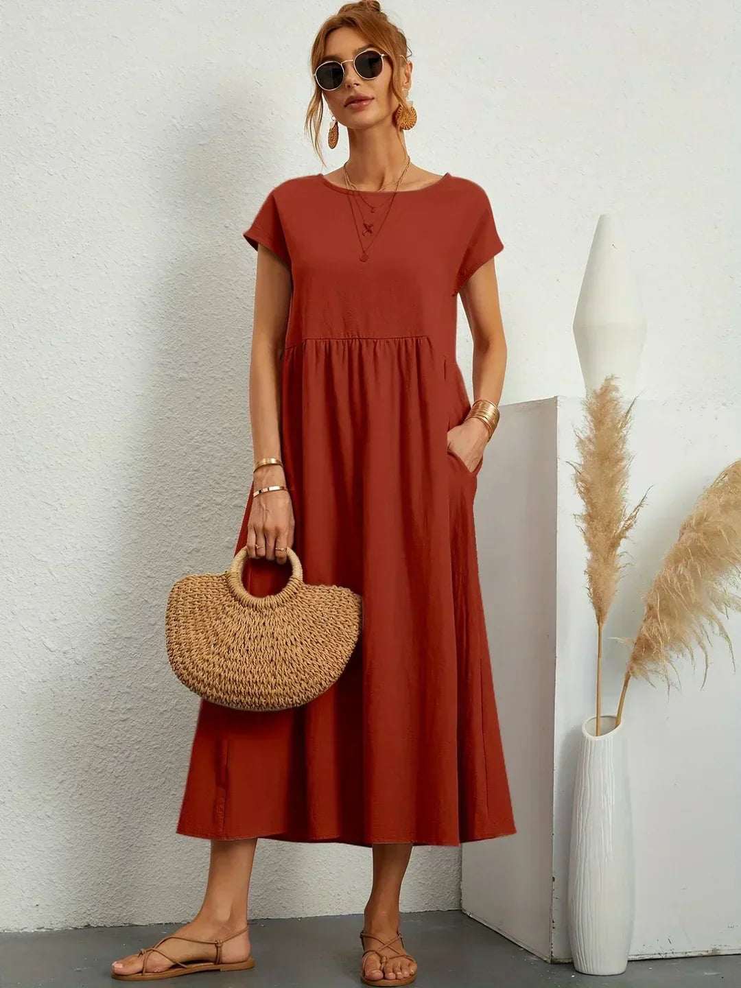 Ursina™ | Abito Midi Fluido