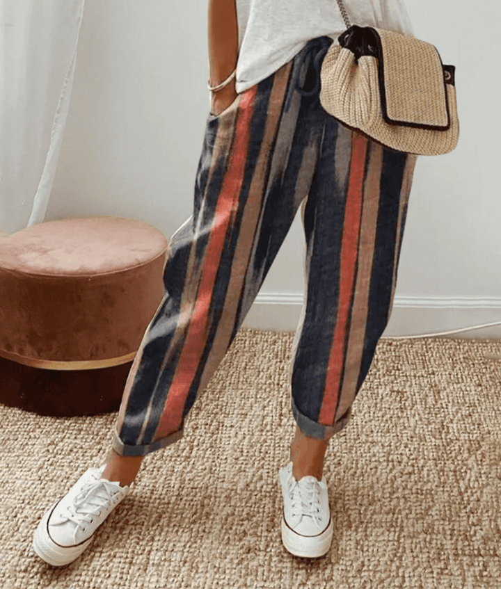 Elle™ | Pantaloni con vestibilità flattering e vita comoda con stampa
